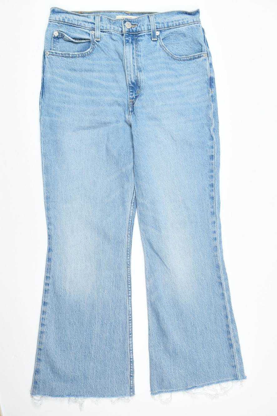 Levis Premium 70s Flare High Rise Jeans Womens 29 Blue Slim Fit Denim